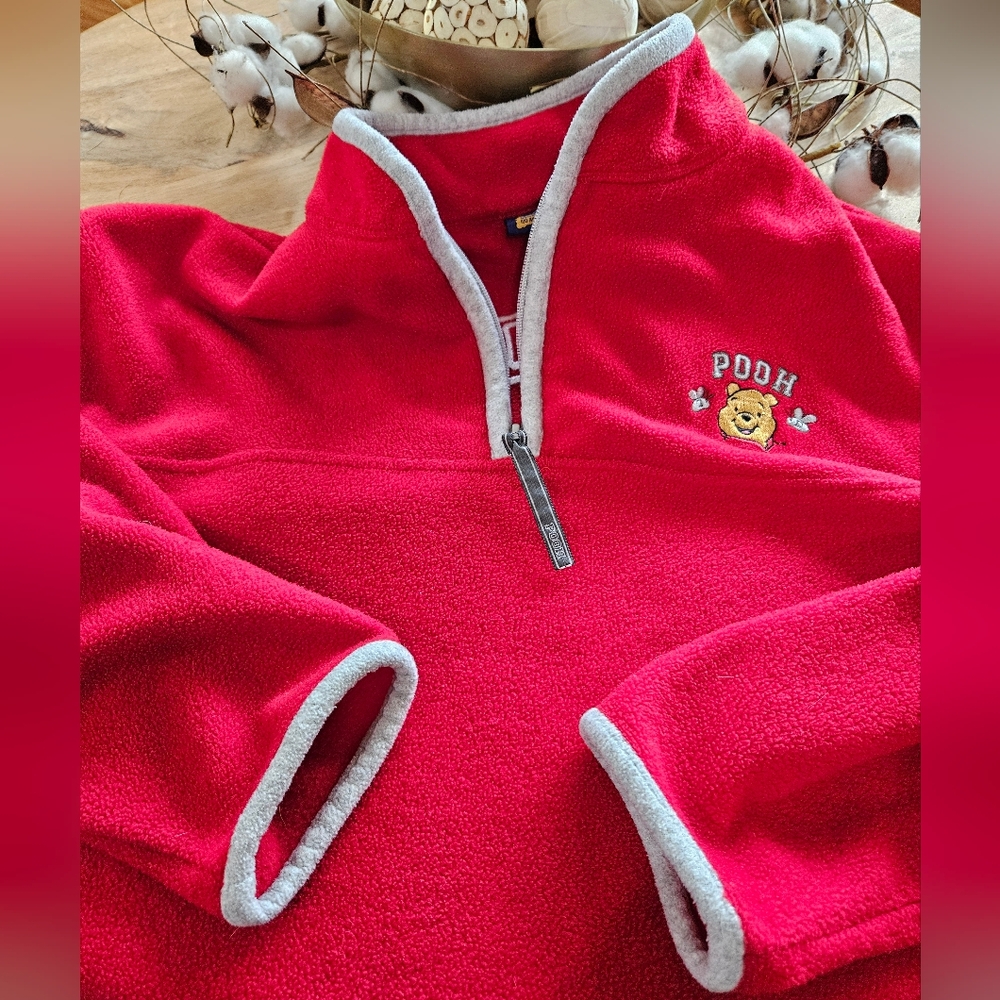 Disney Pooh Quarter Zip Fleece- Medium